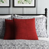 Brick top red pillows